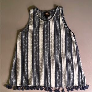 W5 Blue and White Striped Top